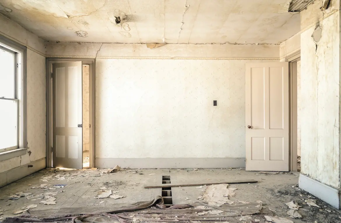 Waste disposal crew managing a cleanout project in Wharton