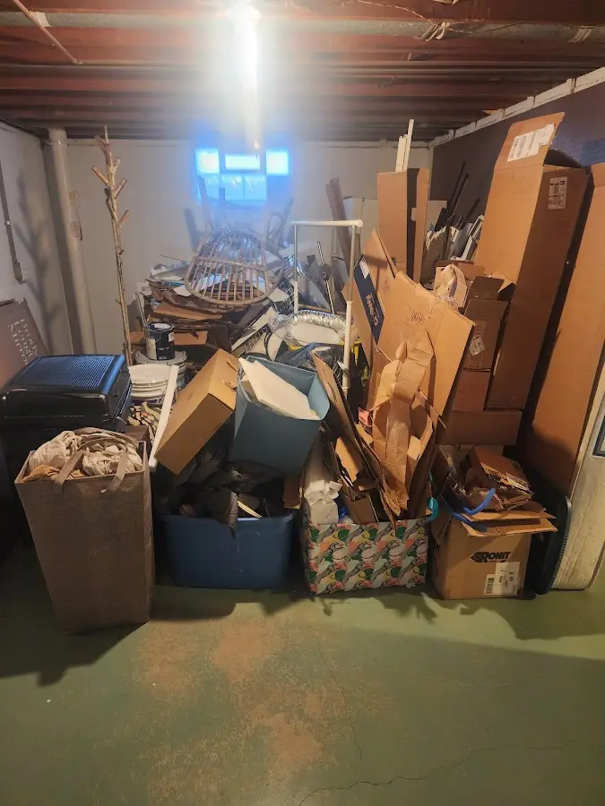 Roll-off dumpster container at job site for 20 Yard Dumpster Rental in Wharton